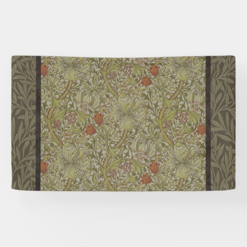 William Morris Floral lily willow art print design Banner
