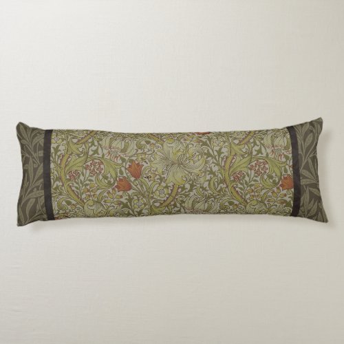 William Morris Floral lily willow art print design Body Pillow