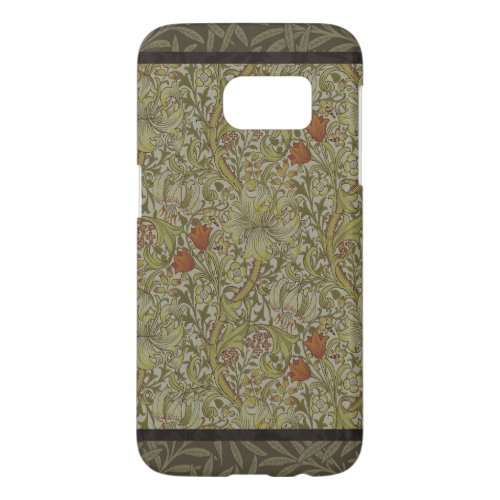 William Morris Floral lily willow art print design Samsung Galaxy S7 Case