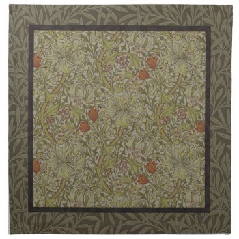 William Morris Floral Lily Willow Art Print Design Cloth Napkin by antiqueart at Zazzle