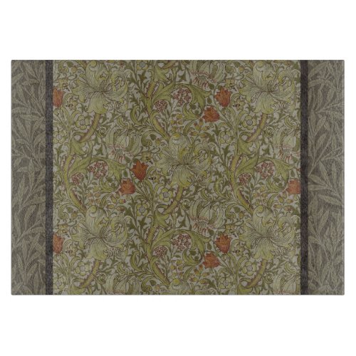 William Morris Floral lily willow art print design Cutting Board