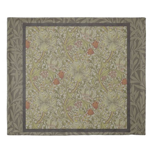 William Morris Floral lily willow art print design Duvet Cover