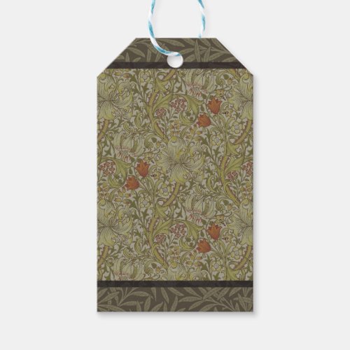 William Morris Floral lily willow art print design Gift Tags