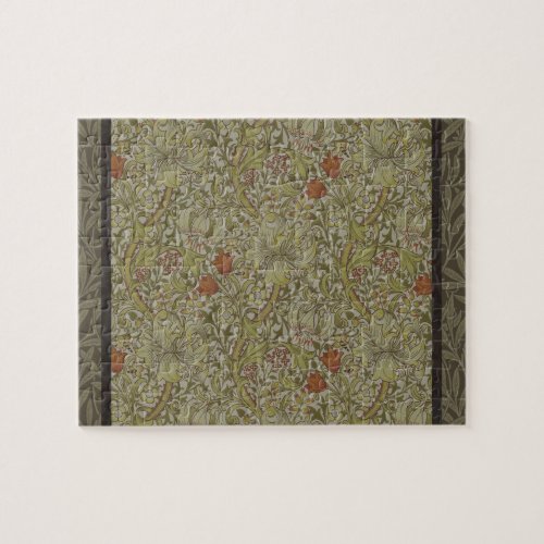 William Morris Floral lily willow art print design Jigsaw Puzzle