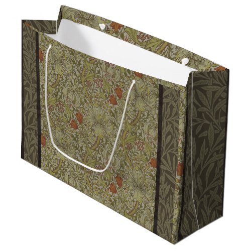 William Morris Floral lily willow art print design Large Gift Bag