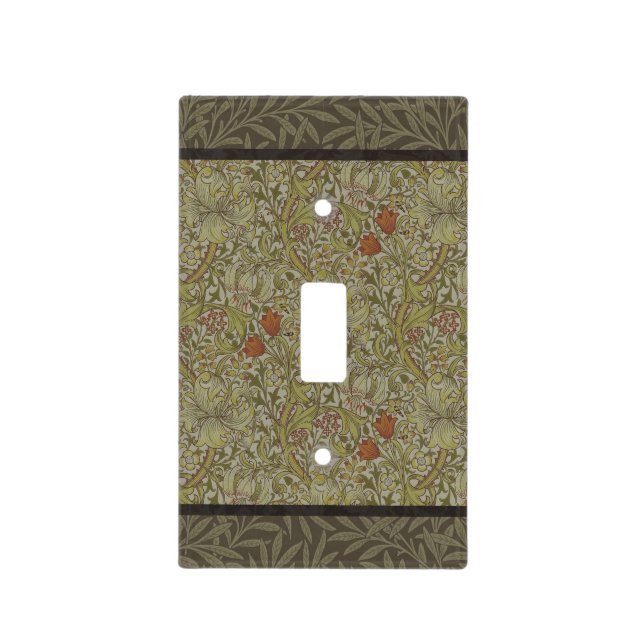 William Morris Floral lily willow art print design Light Switch Cover (Front)