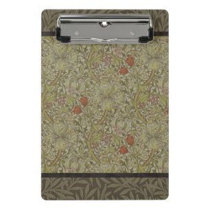 William Morris Floral lily willow art print design Mini Clipboard