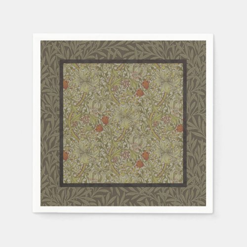 William Morris Floral lily willow art print design Paper Napkins