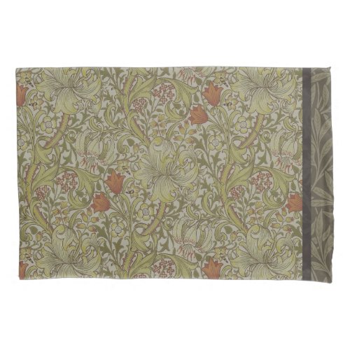 William Morris Floral lily willow art print design Pillowcase