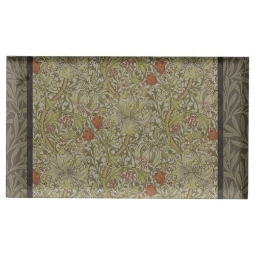 William Morris Floral lily willow art print design Place Card Holder