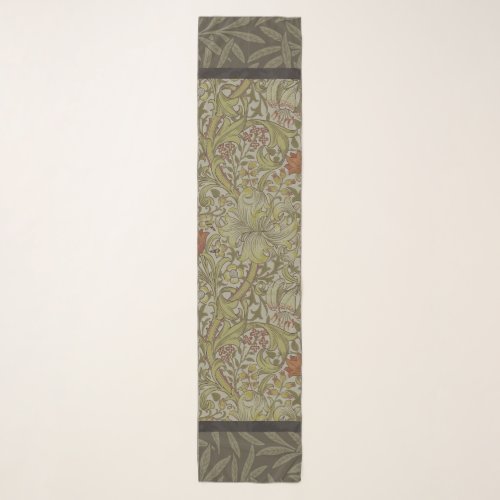 William Morris Floral lily willow art print design Scarf