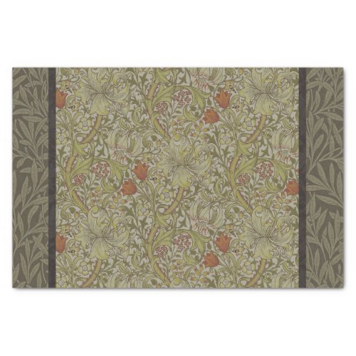 William Morris Floral lily willow art print design Tissue Paper