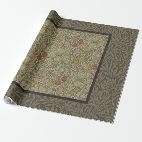 William Morris Floral lily willow art print design Wrapping Paper