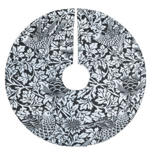 William Morris Floral Pattern Bird Anenome Brushed Polyester Tree Skirt