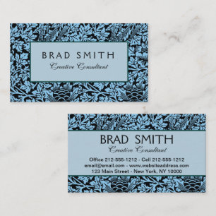 William Morris Floral Pattern Bird Anenome Business Card