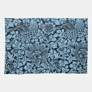 William Morris Floral Pattern Bird Anenome Kitchen Towel