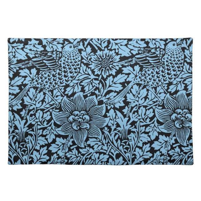 William Morris Floral Pattern Bird Anenome Placemat (Front)