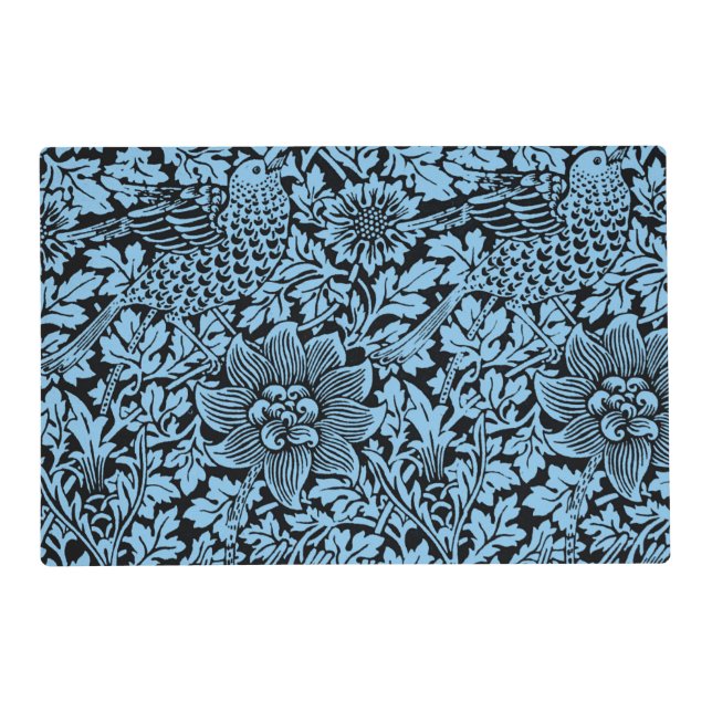 William Morris Floral Pattern Bird Anenome Placemat (Front)