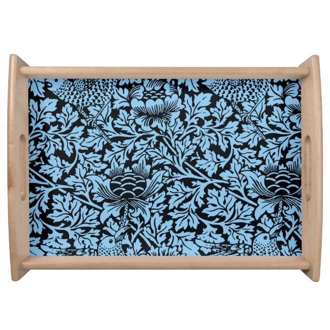 William Morris Floral Pattern Bird Anenome Serving Tray (Front)