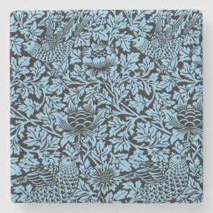 William Morris Floral Pattern Bird Anenome Stone Coaster