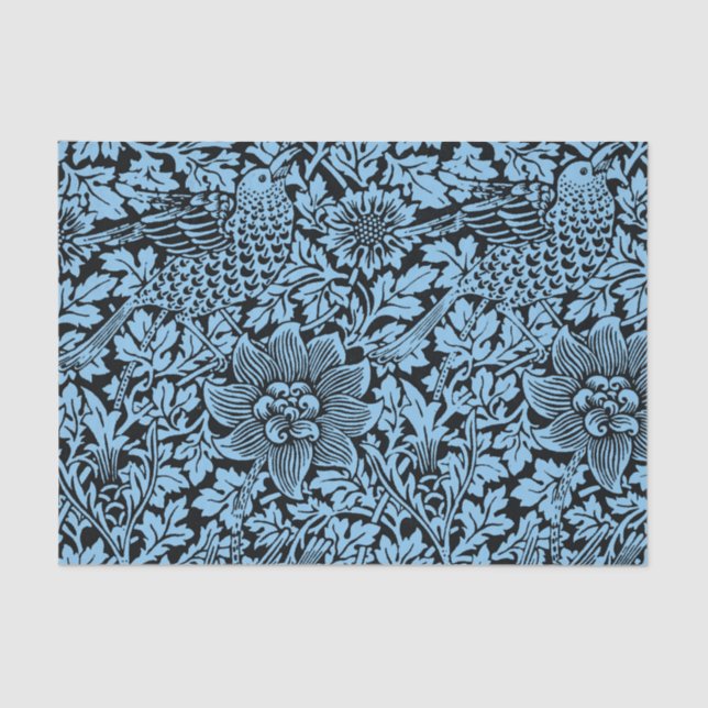 William Morris Floral Pattern Bird Anenome Tissue Paper (Front)