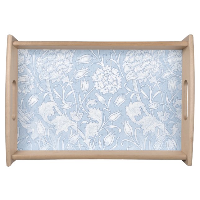 William Morris Floral Pattern Blue  Serving Tray (Front)