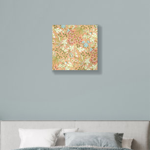 William Morris Floral Pattern Flowers Pink Blue Foam Core Photo Tile
