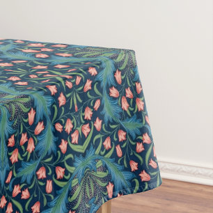 William Morris Floral Pattern Harebell, Blue Pink Tablecloth