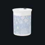 William Morris Floral Pattern in Blue Beverage Pitcher<br><div class="desc">Elegant subdued blue floral pattern inspired by and derived from the great William Morris. 

Customize as you wish.</div>