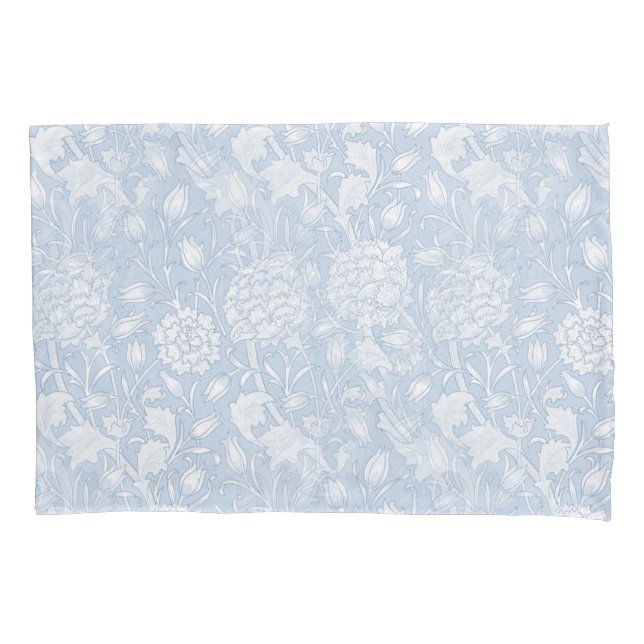 William Morris Floral Pattern in Blue Pillow Case (Front)