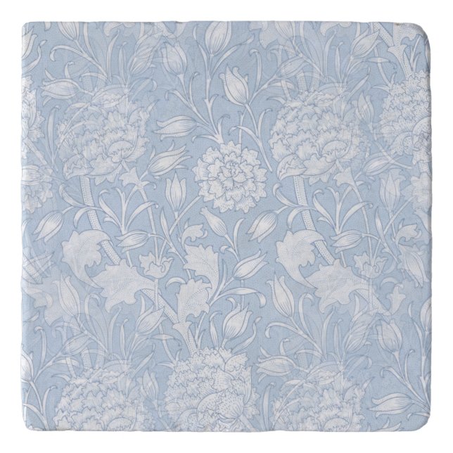 William Morris Floral Pattern in Blue Trivet (Front)