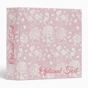 William Morris Floral Pattern in Pink 3 Ring Binder