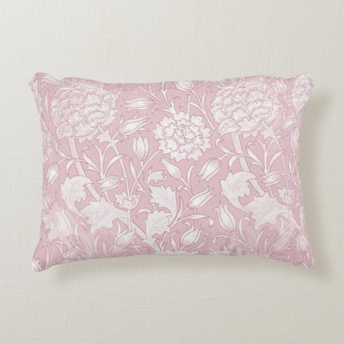 William Morris Floral Pattern in Pink Accent Pillow