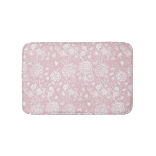 William Morris Floral Pattern in Pink Bath Mat