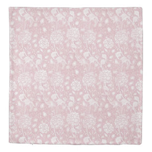 William Morris Floral Pattern in Pink Duvet Cover