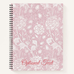 William Morris Floral Pattern in Pink Notebook