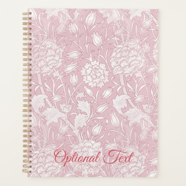 William Morris Floral Pattern in Pink Planner (Front)
