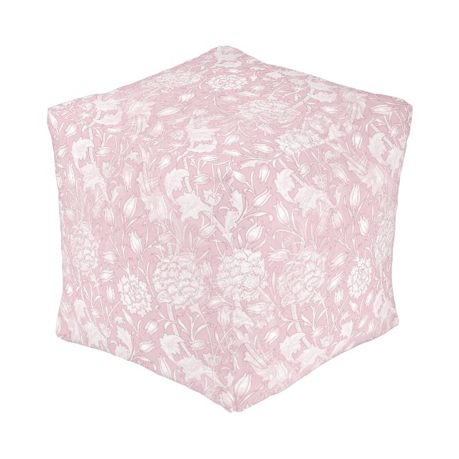 William Morris Floral Pattern in Pink Pouf (Angled Back)