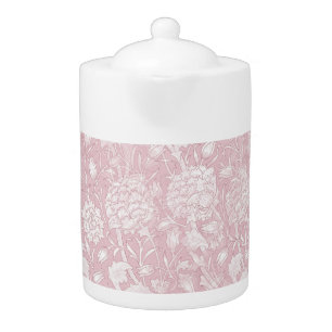 William Morris Floral Pattern in Pink Teapot