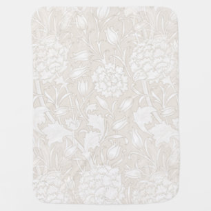 William Morris Floral Pattern in Sepia Baby Blanket