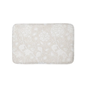 William Morris Floral Pattern in Sepia Bath Mat