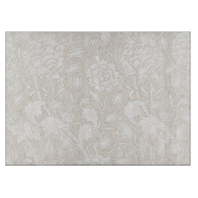 William Morris Floral Pattern in Sepia  Cutting Board (Front)