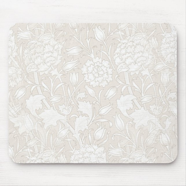 William Morris Floral Pattern in Sepia  Mouse Pad (Front)