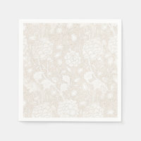 William Morris Floral Pattern in Sepia 
