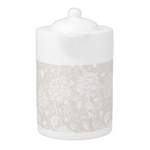 William Morris Floral Pattern in Sepia  Teapot