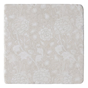 William Morris Floral Pattern in Sepia Trivet