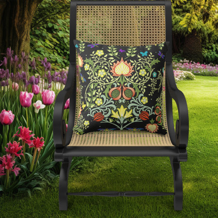 William Morris Floral Pattern Outdoor Pillow