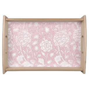 William Morris Floral Pattern Pink Serving Tray
