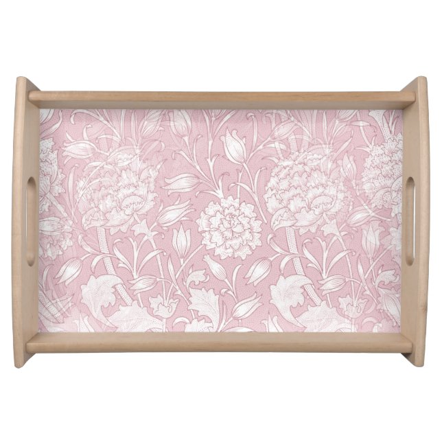 William Morris Floral Pattern Pink Serving Tray (Front)