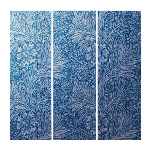 William Morris floral Pattern revamped vintage Triptych
